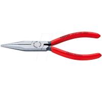 Knipex Pince à becs longs 30 21 140 – becs demi-ronds 140 mm, Chrome-Vanadium, poignées gainées