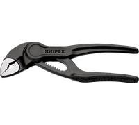 Knipex Cobra XS Mini-Pince multiprise, 100 mm, écrous jusqu'à 24 mm, tuyaux jusqu'à 28 mm, réglage fin par bouton pression, autobloquante, 87 00 100