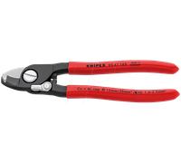 Knipex Pince coupe-câbles 95 41 165 – dénudeur, simple tranchant, 12 mm, L 165 mm, alu et cuivre
