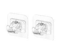 Knadgbft Lot de 2 supports de tringle à rideaux adhésifs réglables sans perçage