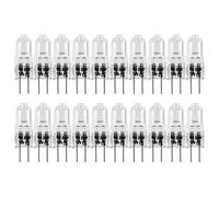 Knadgbft Lot de 20 ampoules halogènes G4 20 W 12 V 2 broches transparentes pour éclairage de cuisinière, feux de signalisation, rail