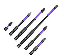 Knadgbft PH2 Embout Magnétique à Visser Croix Tournevis à Impact Foret de Perceuse à Impact 25-150mm Visseuse Électrique Antidérapante Outils Électriques Puissants Durables Facile à Installer