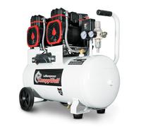KnappWulf Compresseur silencieux 10 bar, réservoir de 50 l, débit d'air 512 l/min, 69 dB, 3000 W, 4 CV, silencieux, avec séparateur d'eau, 230 V, compresseur d'air comprimé KW6050 avec moteurs sans