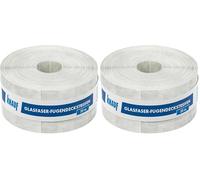 Knauf Bande de recouvrement en fibre de verre pour enduire les joints sans laisser d'espace, bande d'armature pour jointoiement de plaques de plâtre ou de fibres de plâtre, 50 mm x 25 m (Lot de 2)