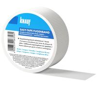 Knauf EASY-TAPE Bande de recouvrement pour stabiliser et enduire les joints - Bandes d’armature autocollantes pour jointer des plaques de plâtre/placoplâtre ou des plaques de plâtre armées de fibres 48 mm x 45 m