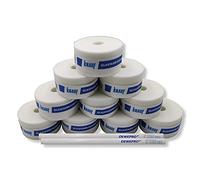 KNAUF® Lot de 10 bandes de recouvrement en fibre de verre - Rouleau 25m x 50mm - Bandes d'armature pour joints - Ruban pour la Réparation de Cloison Sèche - Set avec 2 crayons de charpentier DEWEPRO®