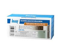 Knauf Lot de 250 vis pour cloison sèche TB pour une fixation sûre des plaques de plâtre sur des structures métalliques jusqu'à 2 mm - Vis pour cloisons sèches, vis pour plaques de plâtre, 3,5 mm x 25
