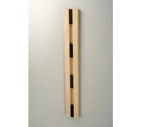 Knax Portemanteau mural vertical 4 crochets Loca chêne savonné-noir - 5711394240594