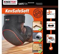 KNEETEK genouillères SAFETEK® KevSafeSoft® | surfaces lisses et sensibles | genouillères antidérapantes pour un soulagement optimal lors du travail | genouillères protectrices