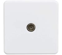 Knightsbridge SF0100MW Prise TV sans vis 1G (Non isolée) Blanc Mat