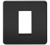 Knightsbridge SF1GMB Façade modulaire sans vis 1G 230 V Noir mat