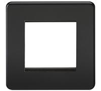 Knightsbridge SF2GMB Façade modulaire sans vis 2G 230 V Noir mat