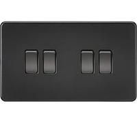 Knightsbridge SF4100MBB Interrupteur va-et-Vient sans vis 4G 230 V Noir Mat