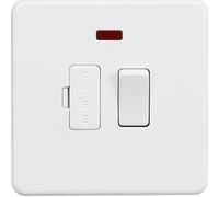 Knightsbridge SF6300NMW Unité à fusible sans vis 13 A avec interrupteur néon blanc mat, 230 V