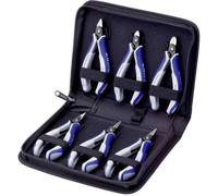 Knipex Jeu de pinces électroniques 00 20 16 P – 6 pièces, 215 mm pour composants électroniques