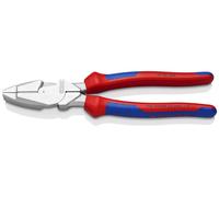 KNIPEX 09 05 240 Pince combinée de force "Lineman's Pliers" modèle américain avec gaines multi-composants chromé 240 mm