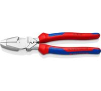 KNIPEX 09 15 240 Pince combinée de force "Lineman's Pliers" modèle américain avec gaines multi-composants chromé 240 mm