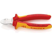 KNIPEX 14 26 160 SB Pince coupante latérale à dénuder isolée avec gaines multicomposants, testée VDE chromée 160 mm (carte SB/blister)