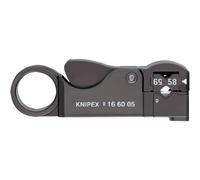 Knipex 16 60 05 KOAX Dénudeur de câble adapté pour câbles coaxiaux 4 à 12 mm RG58, RG59, RG62