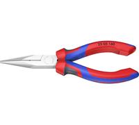 Knipex Pince à becs demi-ronds 25 05 160 – droite, chromée, avec gaine 160 mm
