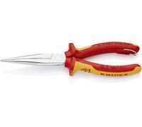 KNIPEX Pince à bec effilé 26 16 200 T isolée VDE chromée, gaines bi-matière 200 mm