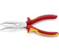Knipex 26 26 200 VDE Pince plate à becs ronds coudée à 45° Acier électrique Vanadium 200 mm