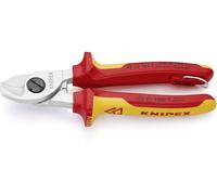Knipex Coupe-câbles 95 16 165 T - 165 mm VDE, chromé isolé, gaine bi-matière, œillet isolé