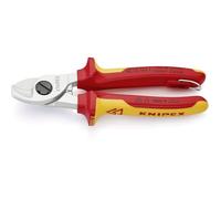 Knipex 95 16 165 T Pince coupe-câbles Adapté pour (technique d'isolation) câbles en alu et en cuivre à 1 ou plusieurs
