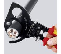 Knipex 95 36 280 Coupe-câble à cliquet Adapté pour (technique disolation) câbles en alu et en cuivre, à 1 ou plusieurs fils 52 mm 380 mm²