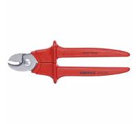 Knipex 950-6230SB Cisaille à câble 230mm VDE SB simple pénétration 16qmm, multiple pénétration 50qmm, rouge/argenté