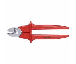 Knipex 950-6230SB Cisaille à câble 230mm VDE SB simple pénétration 16qmm, multiple pénétration 50qmm, rouge/argenté