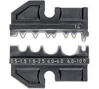 Knipex 97 49 14 Matrice à sertir pour connecteurs à sertir non-isolés, pour connecteurs de jonction non-isolés, pour raccords à sertir non-isolés 0.5 à 10 mm²