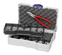 Knipex 97 90 05 Pince à sertir pour embouts de câble 0.25 à 16 mm² MINI-Systainer TANOS inclus, assortiment d'embouts i