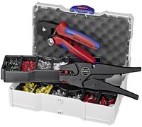 Knipex 97 90 10 Pince à sertir pour embouts de câble 0.08 à 10 mm² pince à dénuder incluse, avec assortiment dembouts dans une mallette