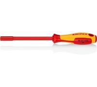 KNIPEX Clé à douilles avec poignée de tournevis isolées par, 98 03 055 | Gaines bi-matière, certifiées VDE 232 mm