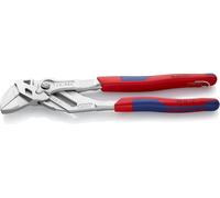 Knipex clé à pince avec oeillet de fixation chromée, avec gaines multi-composants, avec oeillet de fixation intégré pour la mise en place d'une sécurité anti-chute 250 mm - 8605250TBK