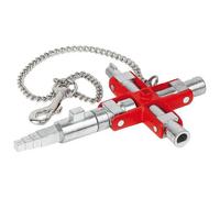 Knipex Clé universelle «Construction» pour toutes les armoires et systèmes de fermeture standards, 90 mm - 00 11 06 V01
