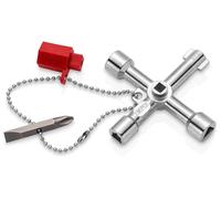 Knipex Clé universelle 00 11 03 - Pour armoires & systèmes standard, 76 mm, embout PH2