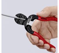 Knipex Coupe-boulons CoBolt S, compact, évidement tranchant, gainées en plastique, 160 mm, 64 HRC
