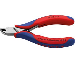 Knipex coupe-raies électronique longueur 115mm poli manche 2-composants petite facette - 64 42 115