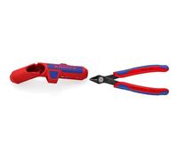 Knipex ErgoStrip® Outil universel à dégainer, pour gaucher 135 mm 16 95 02 SB & Electronic Super Knips® brunie, avec gaines bi-matière 125 mm 78 61 125