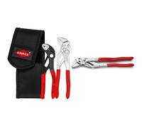 Knipex Jeu de mini-pinces en pochette de ceinture à outils à 2 pièces (carte LS/blister) 00 20 72 V01 & Pince-clé pince et clé à la fois chromée, gainées en plastique 250 mm 86 03 250