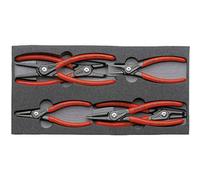 Knipex Jeu de pinces de précision pour circlips 00 20 01 V02 – 6 pièces sur plateaux en mousse
