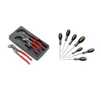 Knipex Jeu de pinces Knipex Cobra® (carte LS/blister) 00 20 09 V02 & Stanley 065438 Gamme FatMax Jeu De Tournevis Parallèle/Évasé/Cruciforme/Pozidriv 7 Pièces