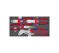 Knipex Jeu de pinces Basic Chrome 00 20 01 V17 – 4 pièces sur plateaux en mousse