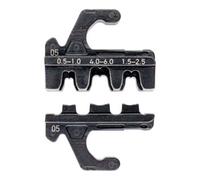 KNIPEX 97 39 05 Jeu de matrices de sertissage pour connecteurs ouverts non isolés (largeur de fiche 4,8 + 6,3 mm)