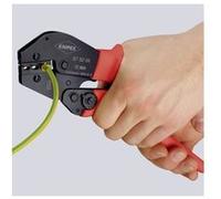 Knipex Knipex-Werk 97 52 13 Pince à sertir pour cosses tubulaires non-isolées, pour cosses serties non-isolées, pour connecteurs à sertir non-isolés, pour G