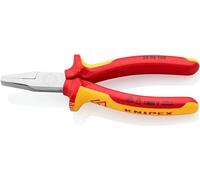 Knipex Pince à becs plats 20 06 160 – chromée, gaines bi-matière isolées VDE 160 mm