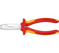 Knipex Pince à dégainer chromée isolées par gaines bi-matière, 13 46 165 | certifiées VDE 165 mm