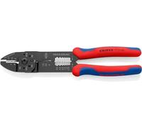 Knipex Pince à sertir, 0,5-6,0 mm², pour connecteurs de câbles et connecteurs mâles, avec fonction dénudage et coupe, multifonctions, 97 22 240